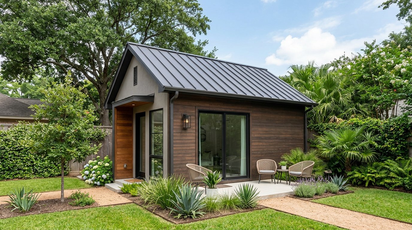 Modern ADU with metal roof