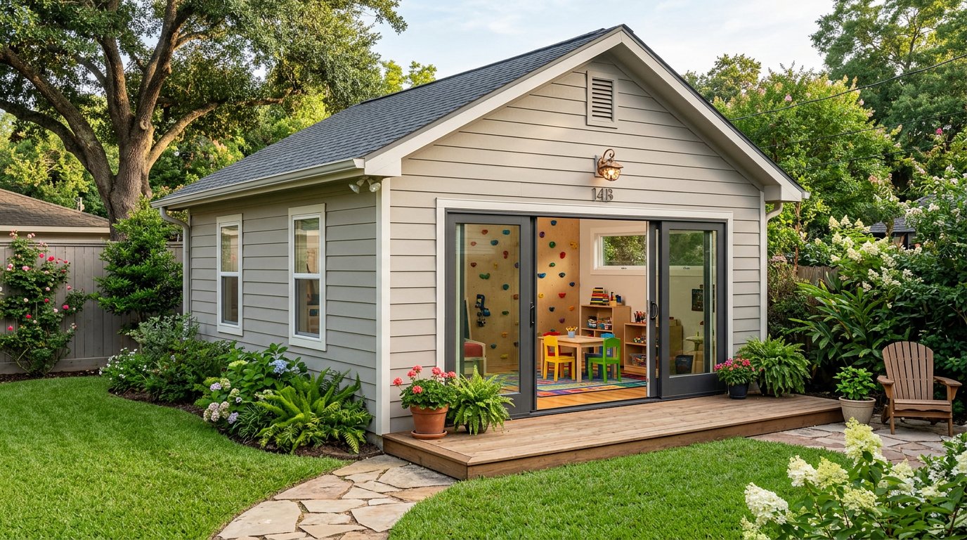 Garage conversion to playroom
