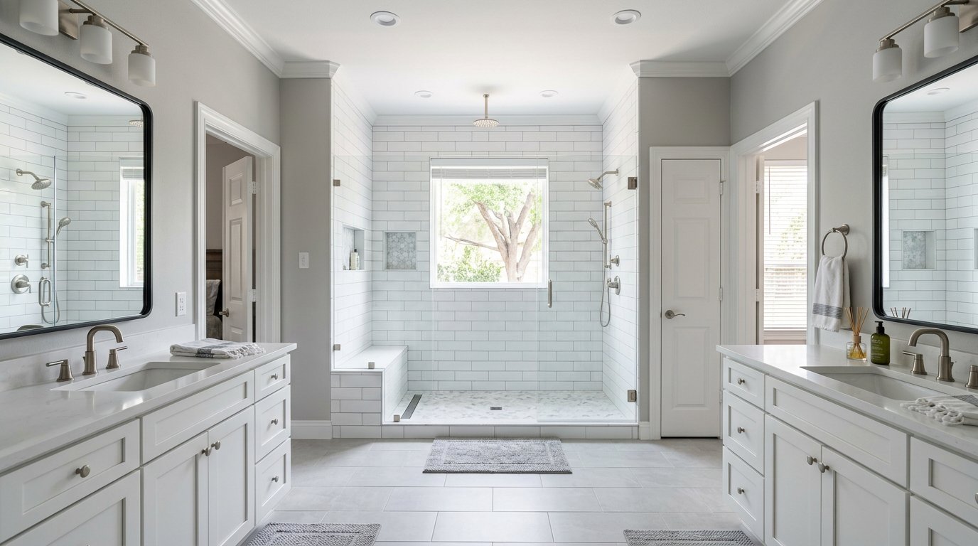 Jack and jill bathroom remodel