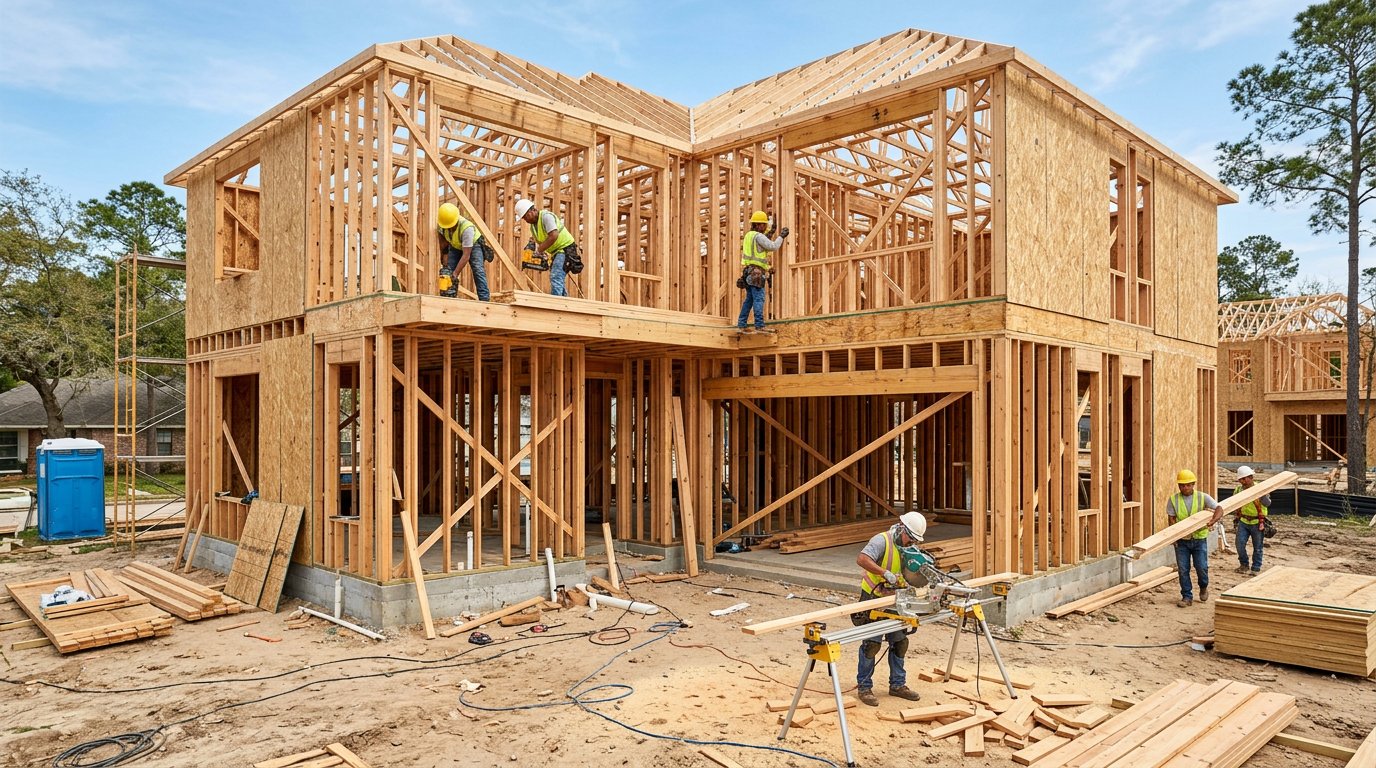Custom home exterior complete