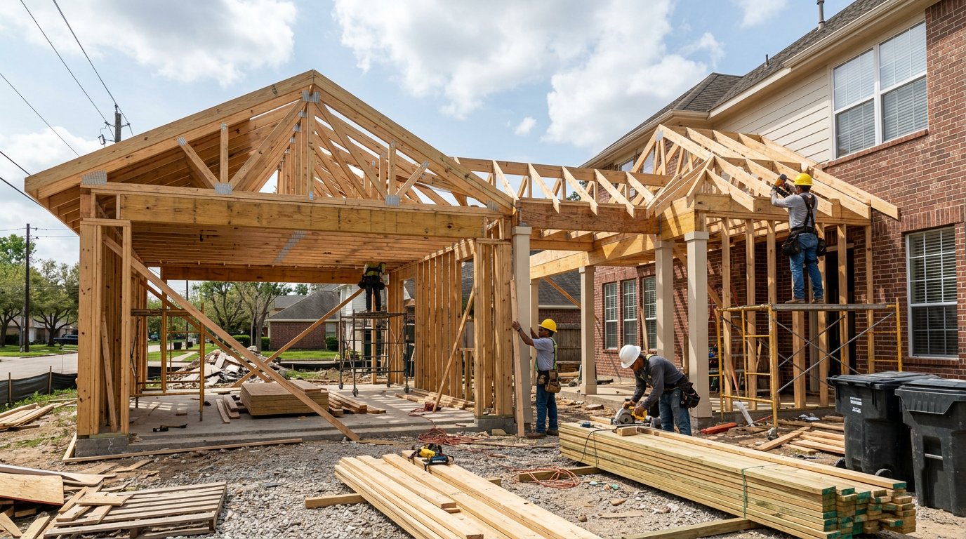 Garage and breezeway addition