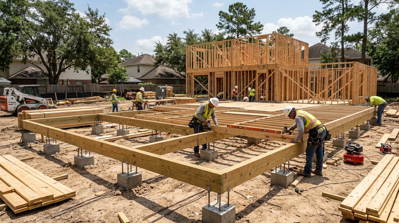 Pier and beam foundation work