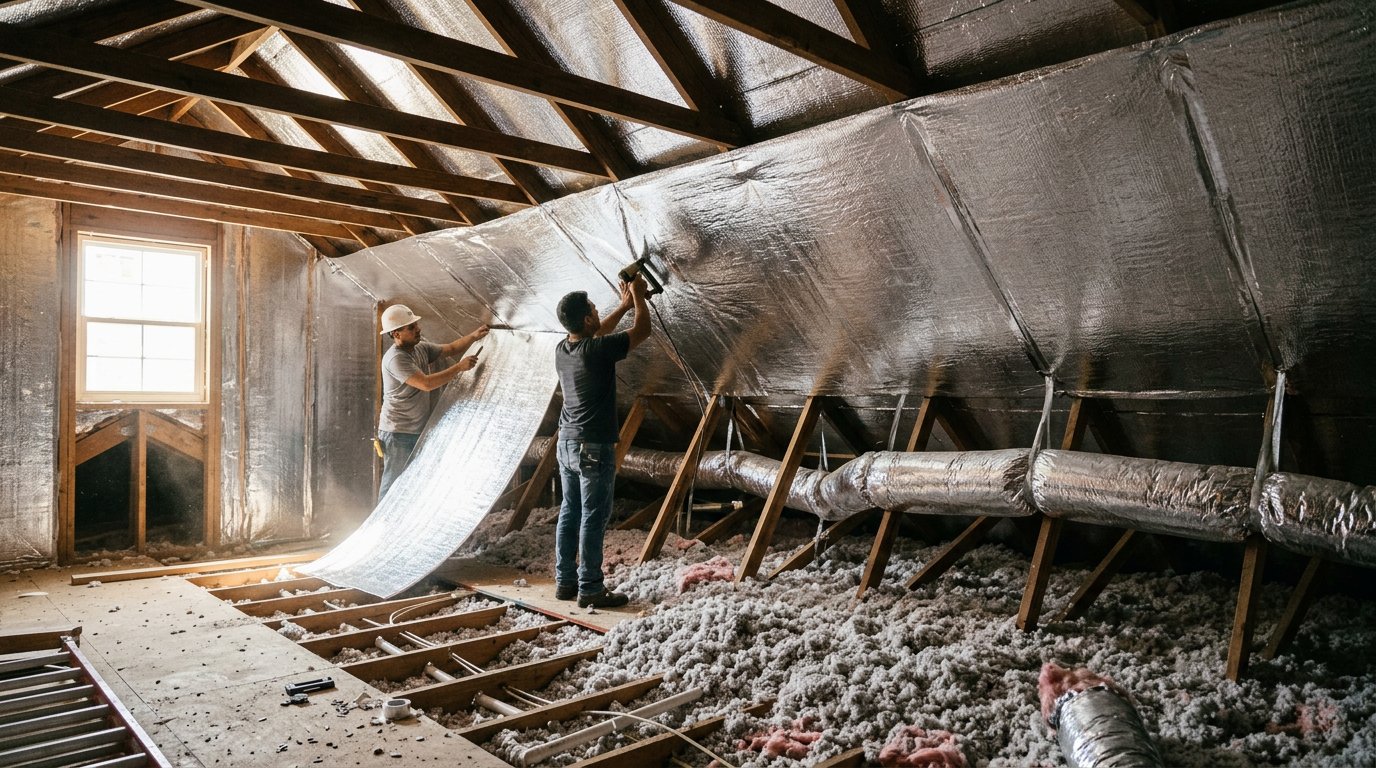 Radiant barrier installation