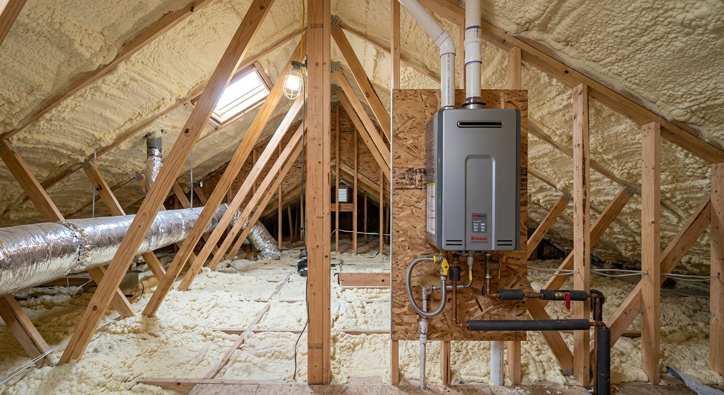 Tankless water heater install