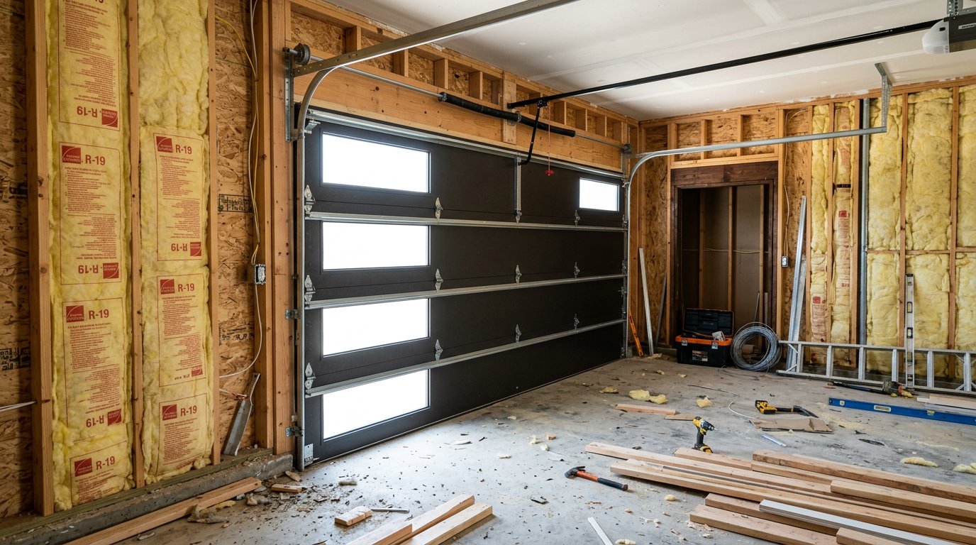 New efficient garage door