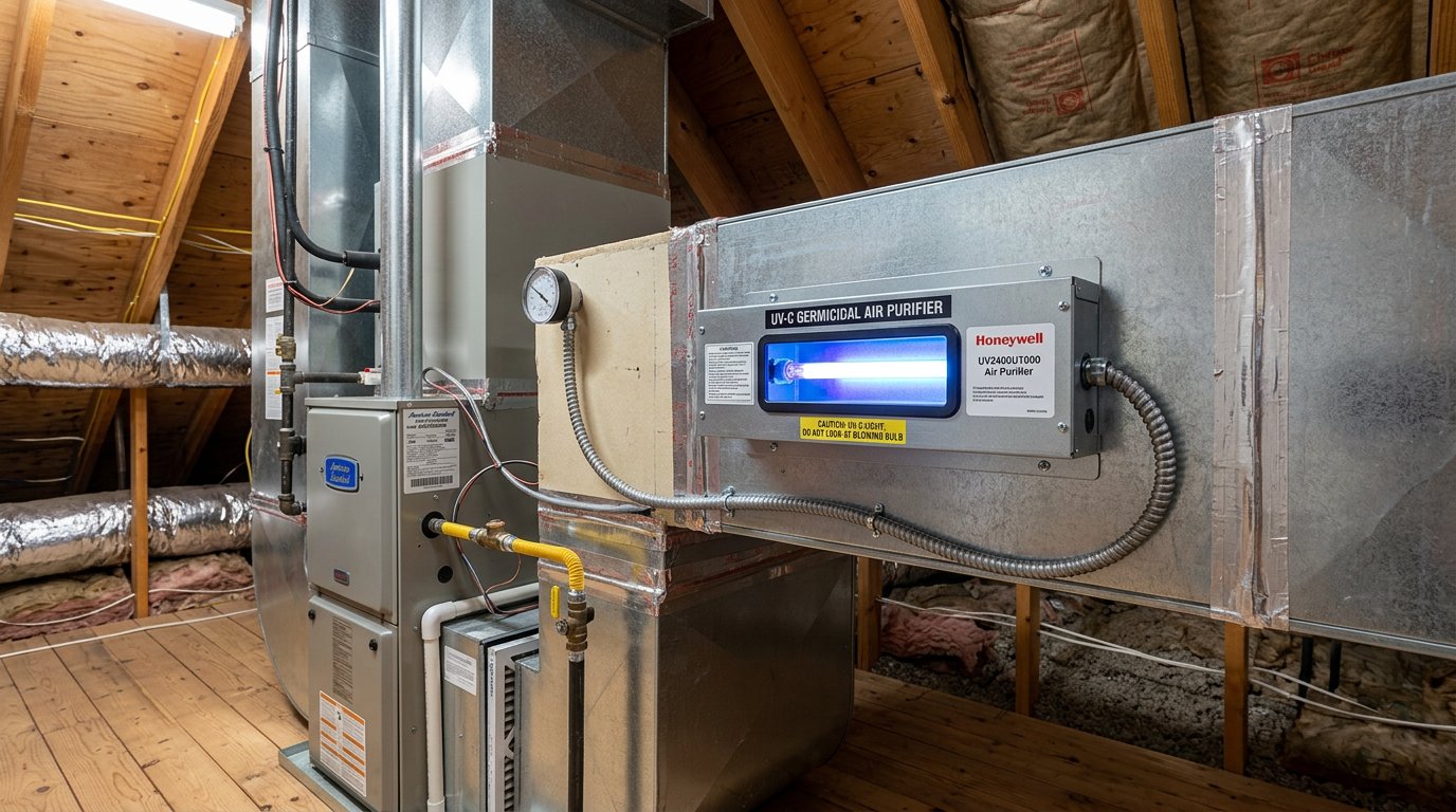 UV air purifier install