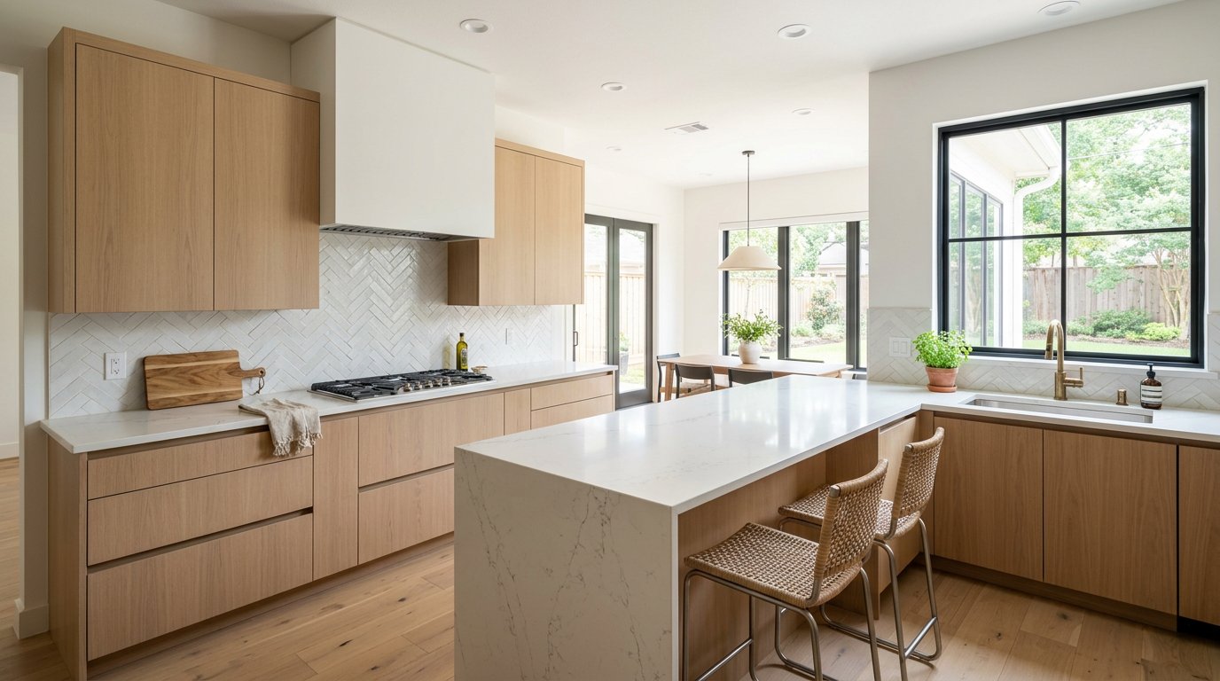 Minimalist handleless kitchen