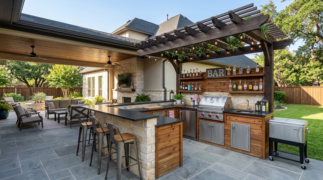 Custom outdoor bar