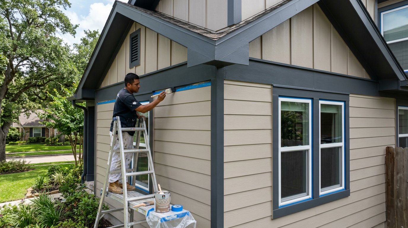 Two-tone exterior paint