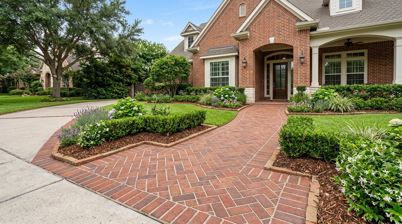 Brick paver walkway
