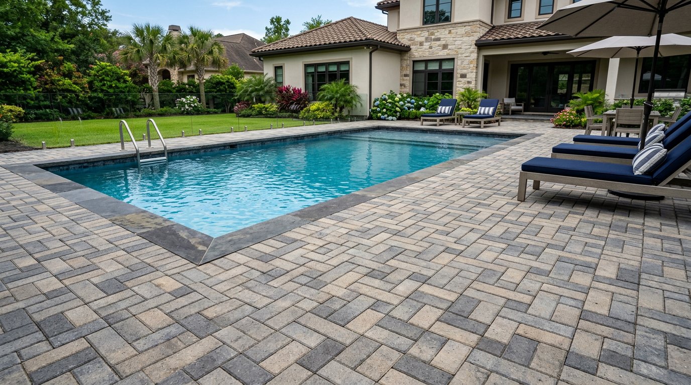 Paver pool surround