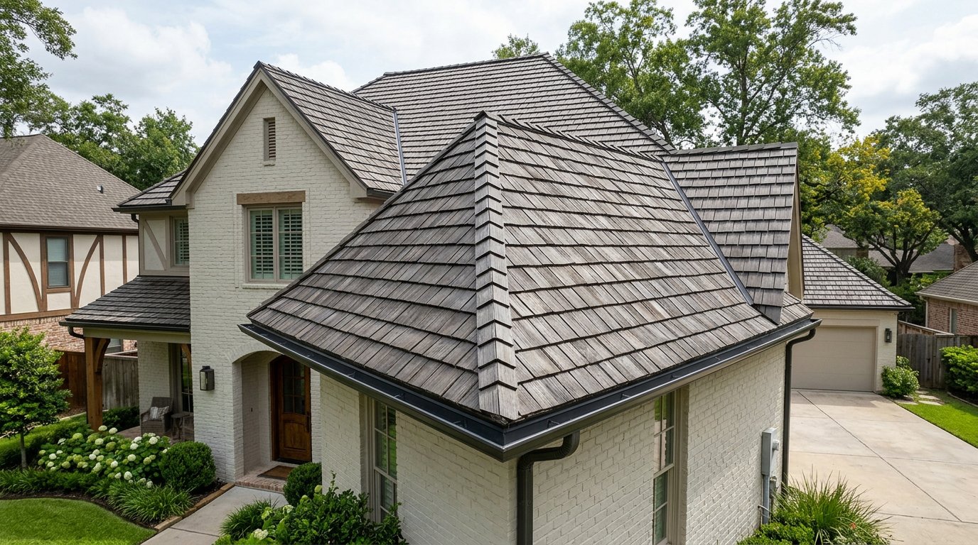 Cedar shake replacement roof