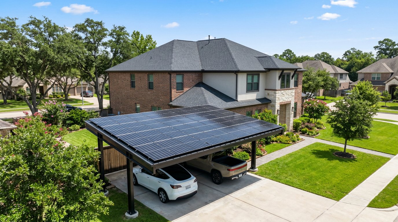 Solar carport install