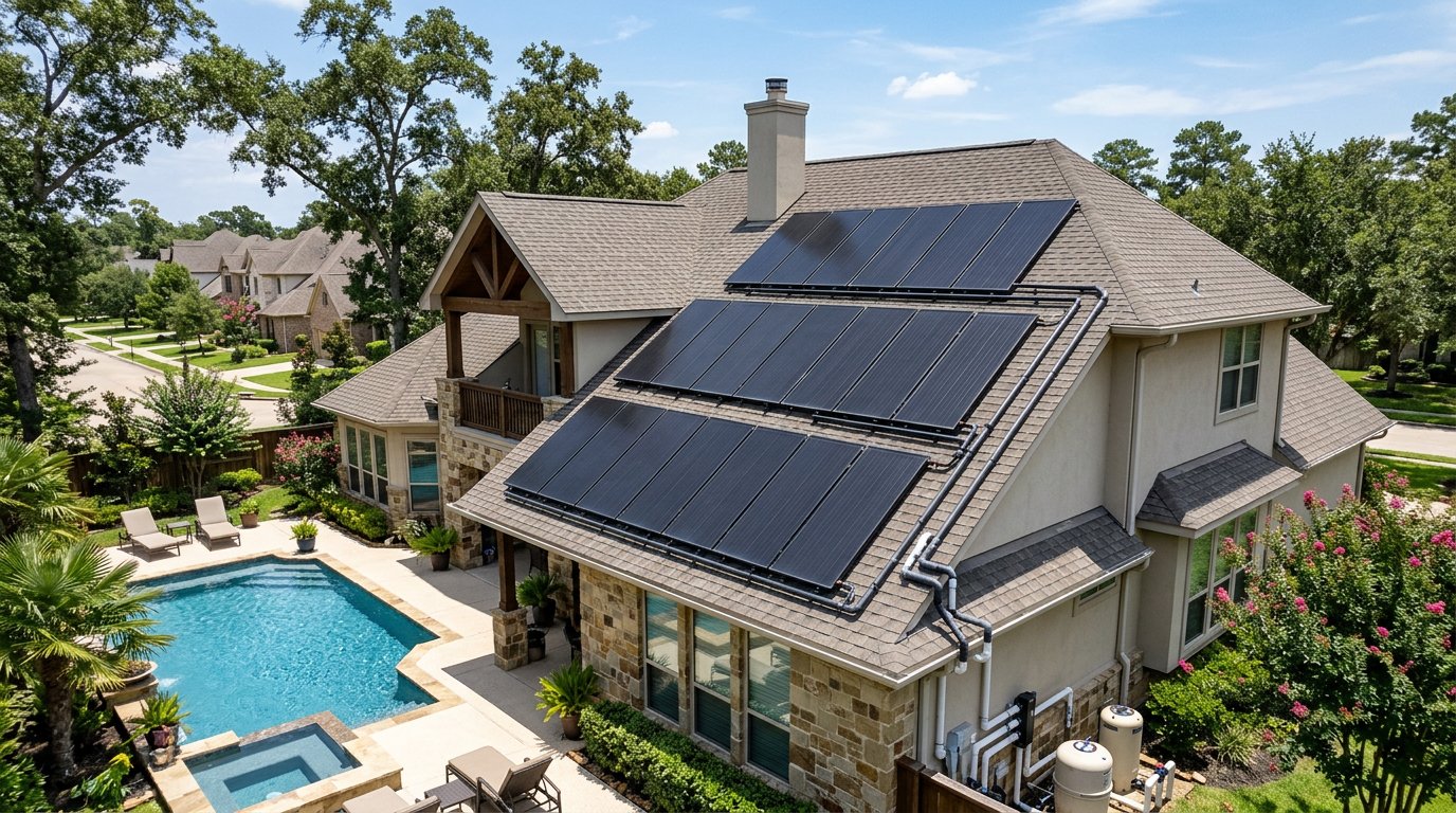 Solar pool heating panels