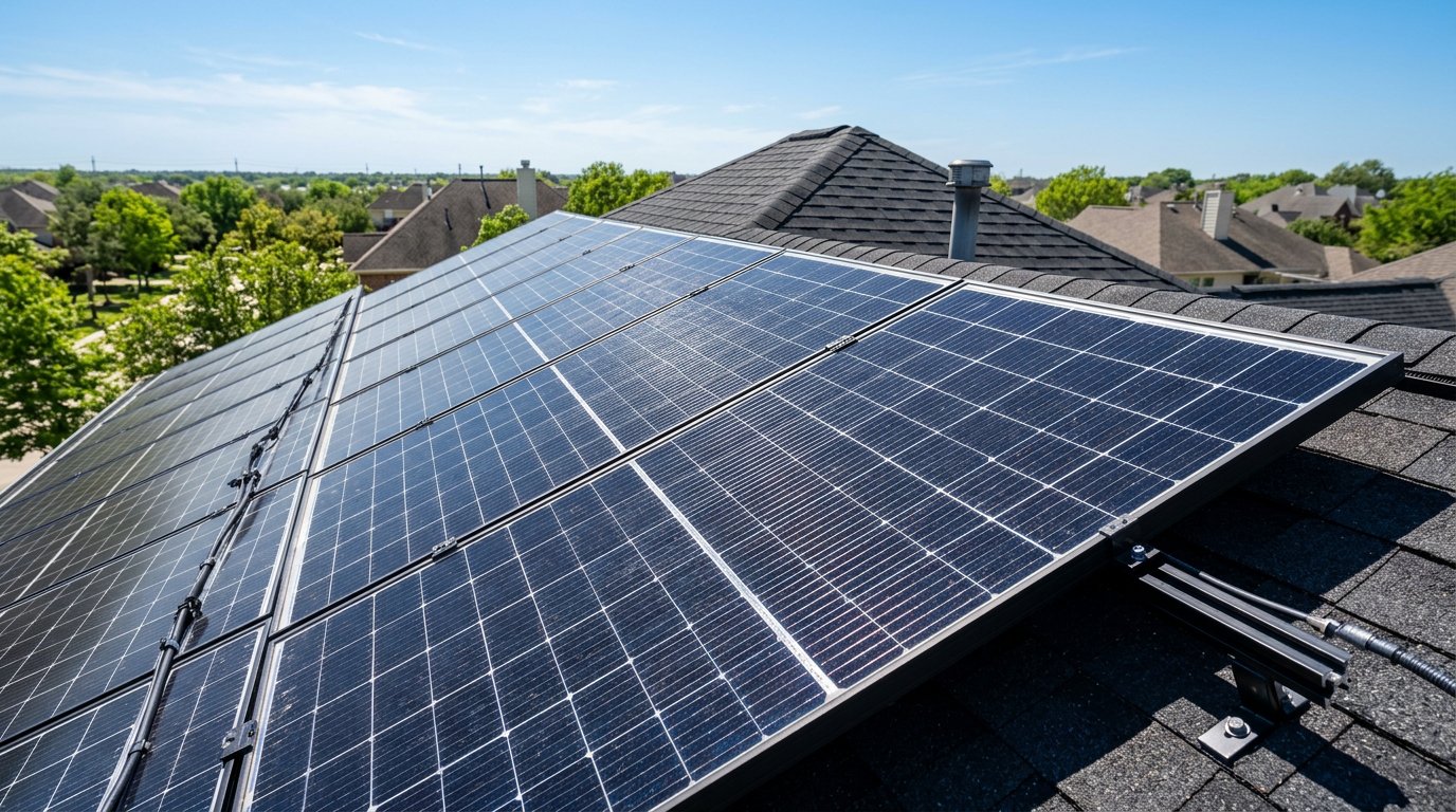 Solar panel close-up detail