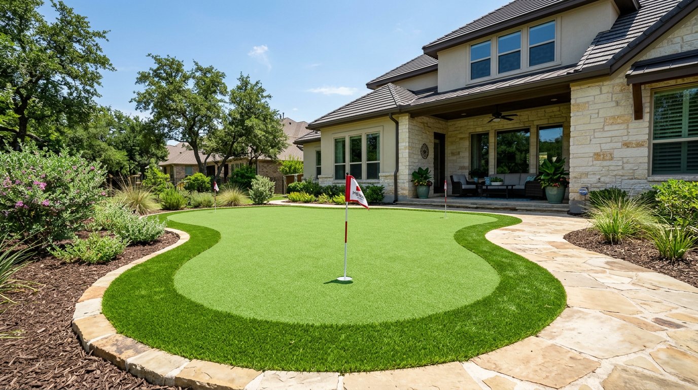 Turf putting green
