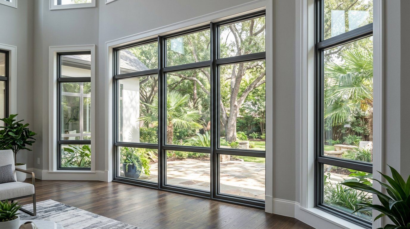 Floor to ceiling glass install