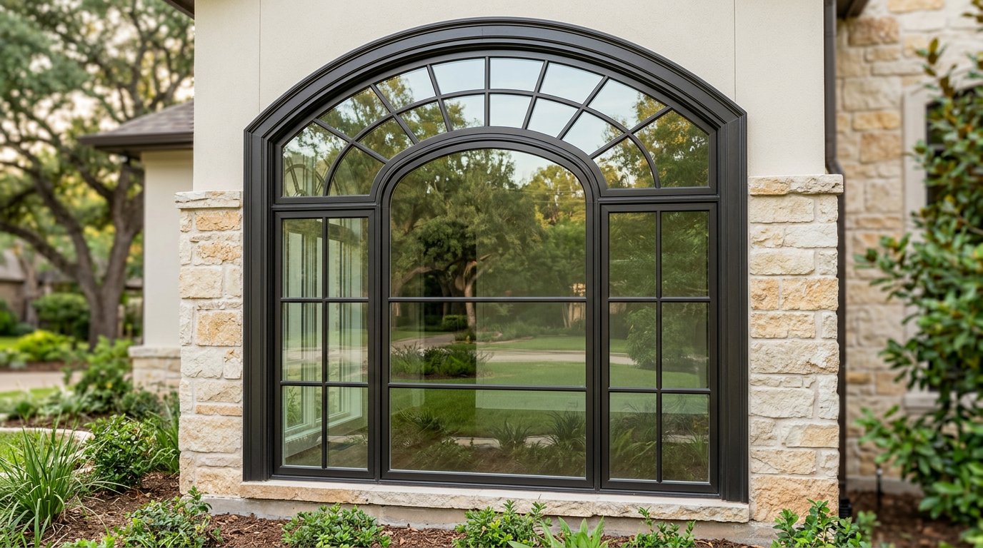 Custom arched window install
