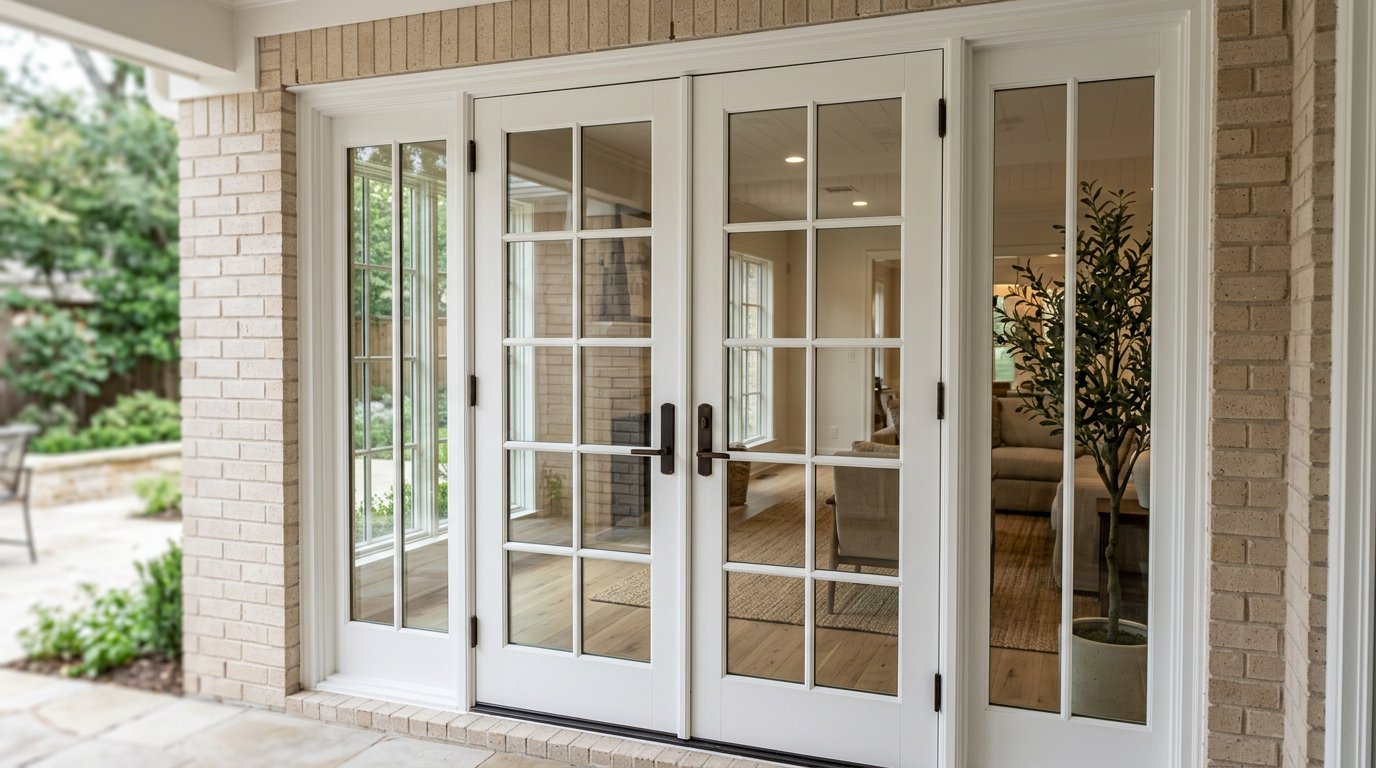 French doors with sidelights