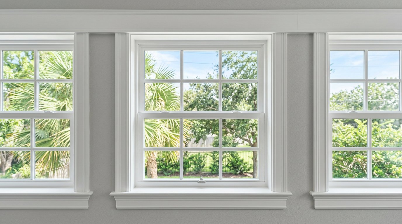 Window trim and casing detail