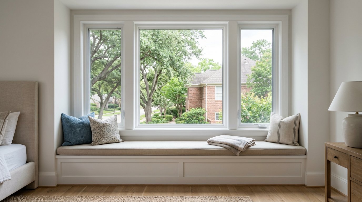 Bedroom window with bench seat