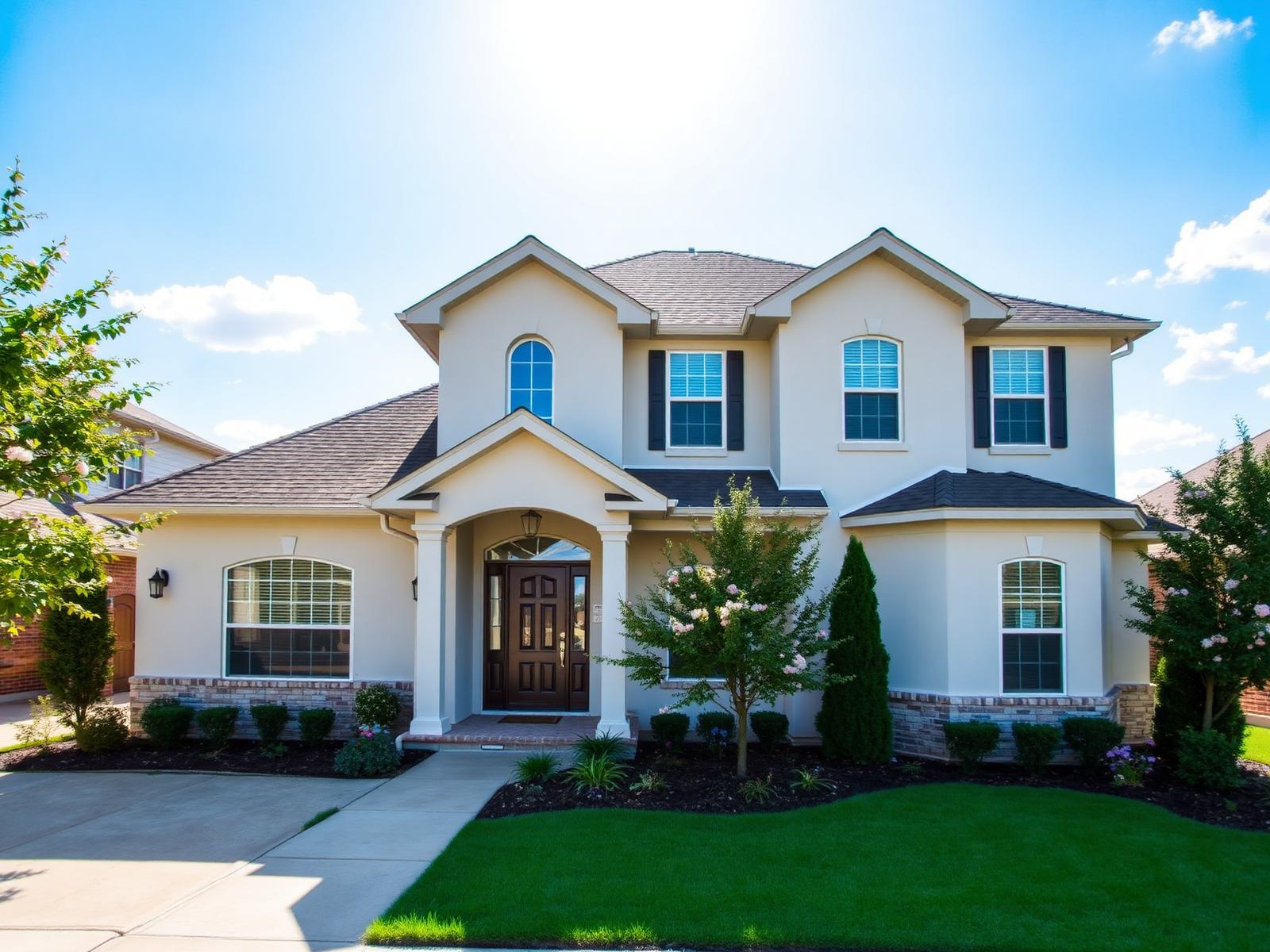 Recently remodeled Texas home exterior